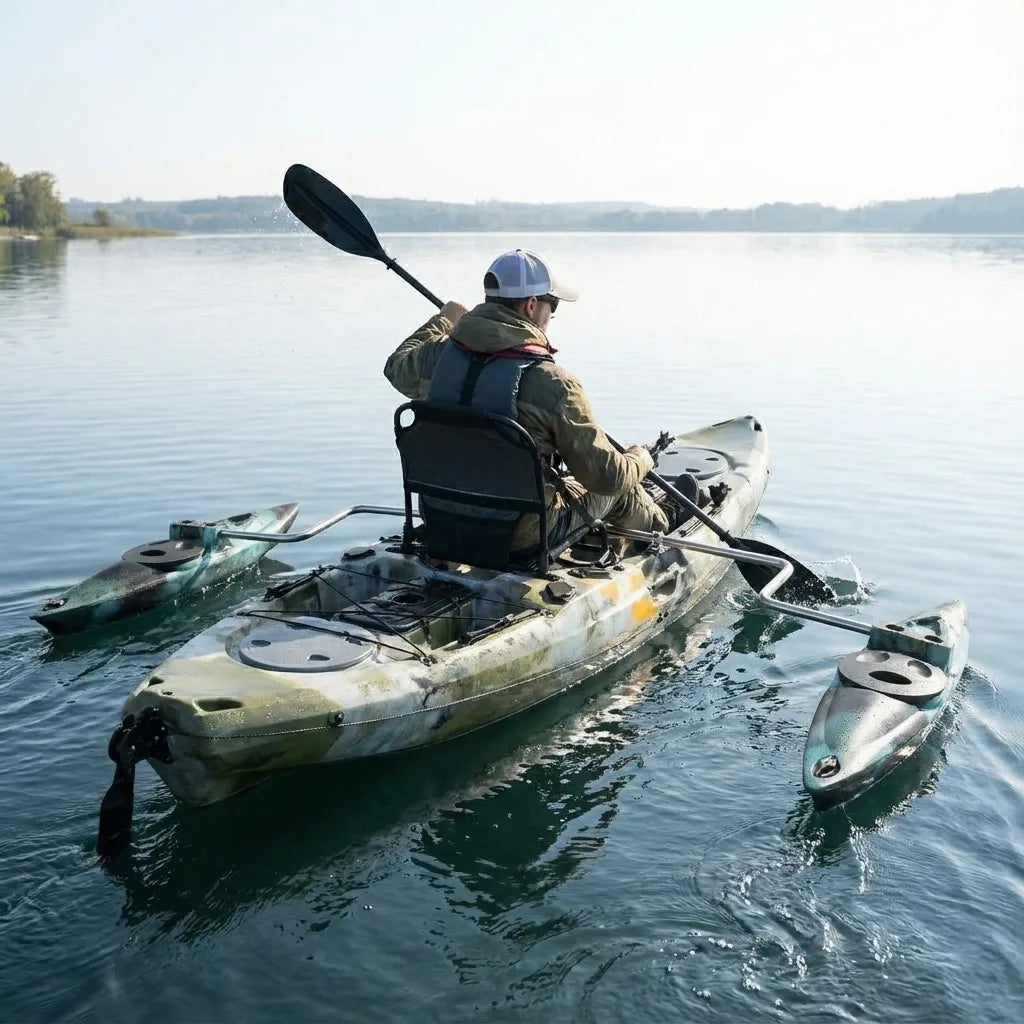Kayak Stabilizers, Canoe Stabilizer, Kayak Outriggers/Stabilizers System Kit with Sidekick Arms Rod and Installation Accessories
