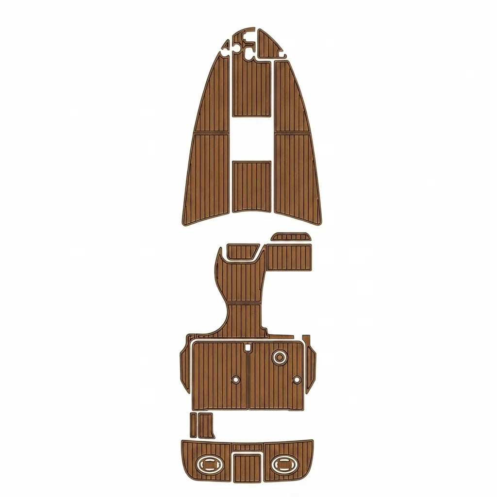 EVA Faux Teak Boat Decking Mat for 1999-2000 Sea Ray 270 Sundancer | Custom Swim Platform & Cockpit Bow Pad Flooring