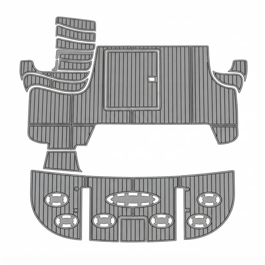 Premium EVA Foam Teak Decking Mat for 2002 Sea Ray 480 Swim Platform & Cockpit