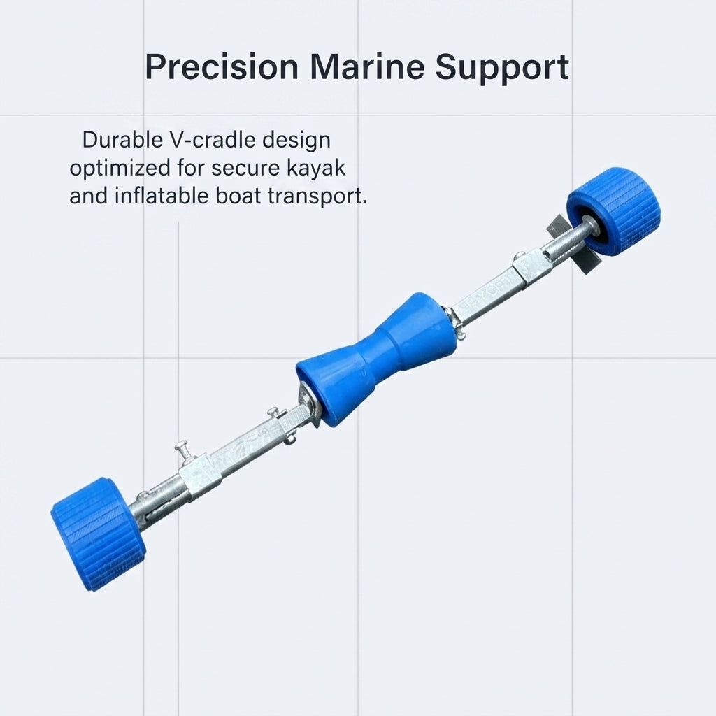 Adjustable Boat Trailer Roller Assembly - Galvanized Steel & High-Density Polymer