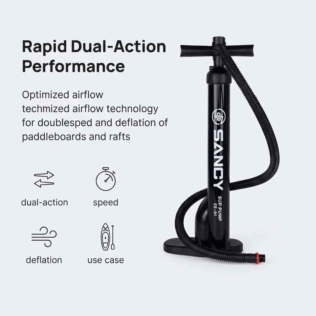 SUP Dual-Action High-Pressure Air Pump - Portable Marine Hand Pump