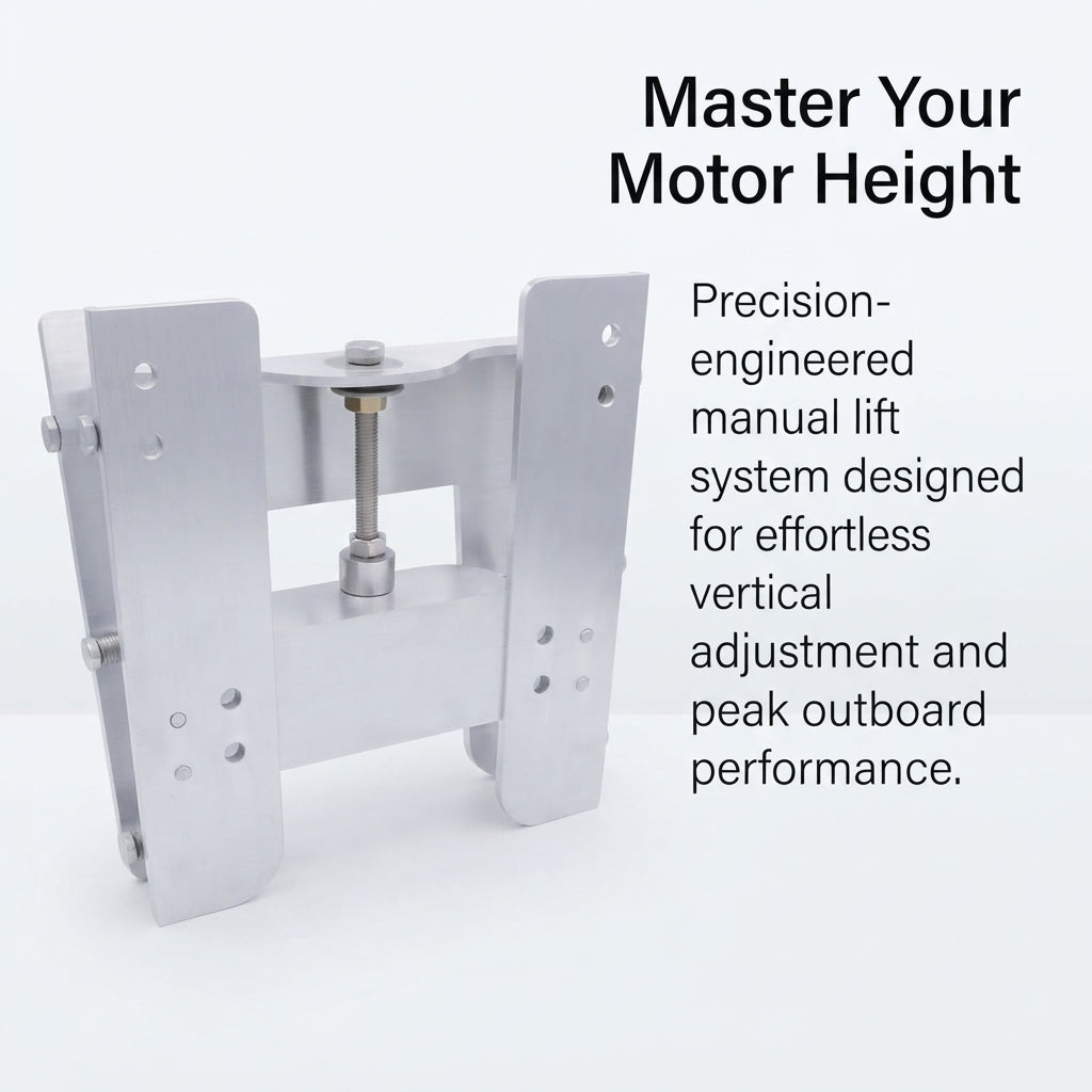 Outboard Motor Transom Lift Mount - High-Strength 6061-T6 Aluminum (Universal 30HP)