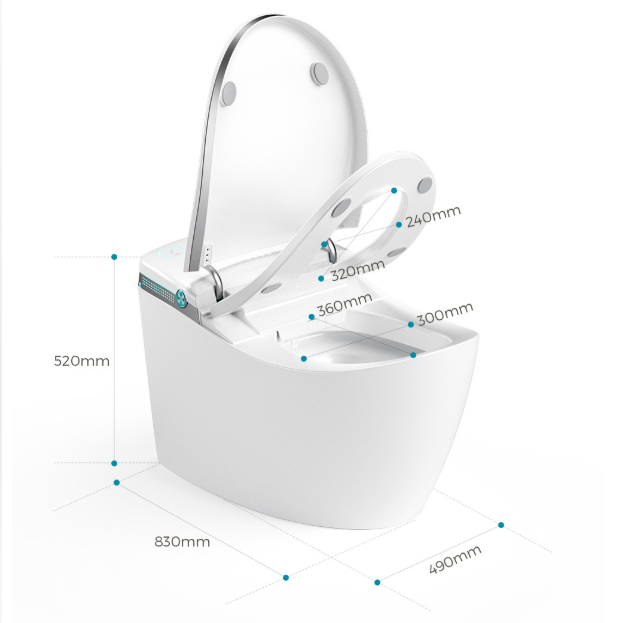 Yacht-Style Extra-Large Smart Toilet - UV Sterilization, Zero Pressure Limit, Auto Flush