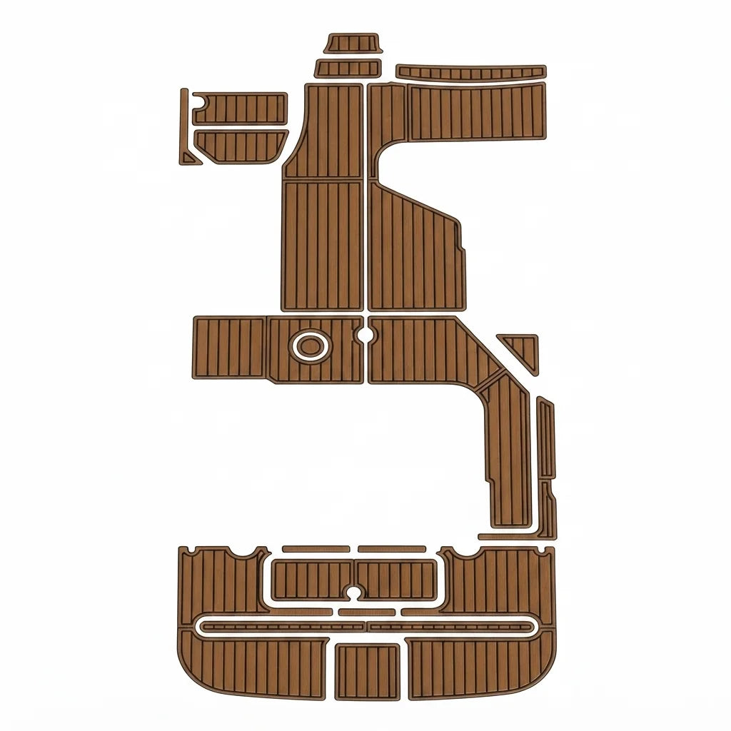 Custom EVA Foam Teak Decking Kit for 2016 Sea Ray 310 Sundancer | Swim Platform & Cockpit Mat