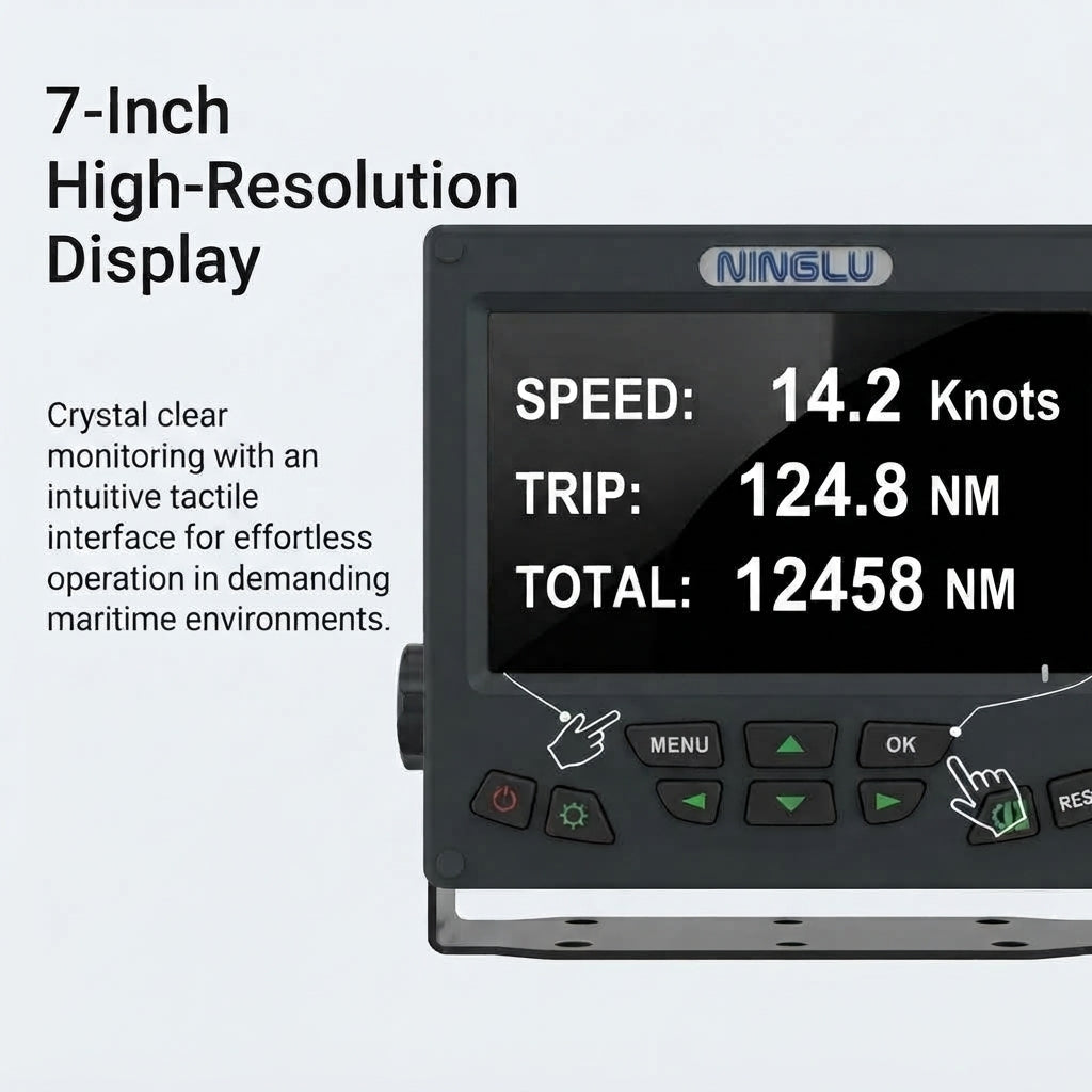 Ninglu DS99 Marine Doppler Speed Log - 7-inch Display, CCS Certified
