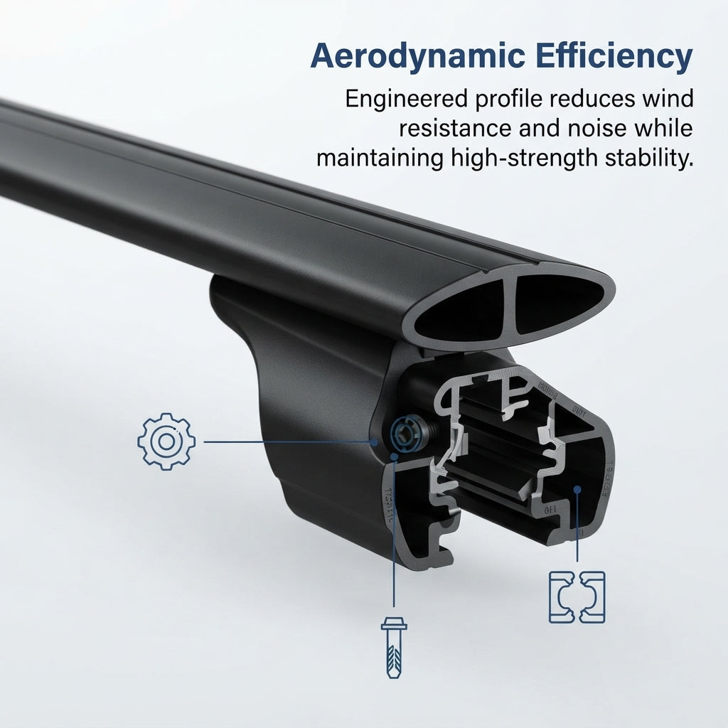 Universal SUV Roof Rack Crossbars - Aluminum Alloy, No-Drill Installation