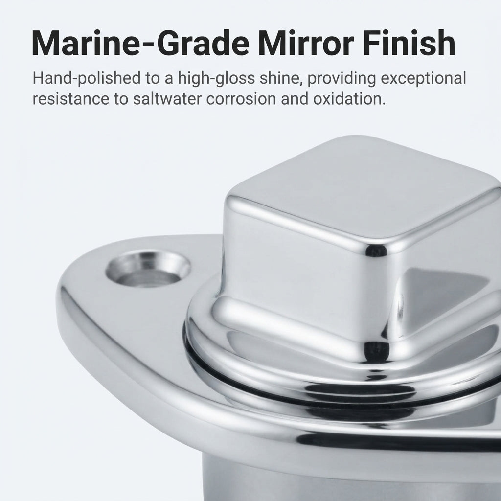 316 Stainless Steel Boat Drain Plug - Marine Grade Mirror Polish