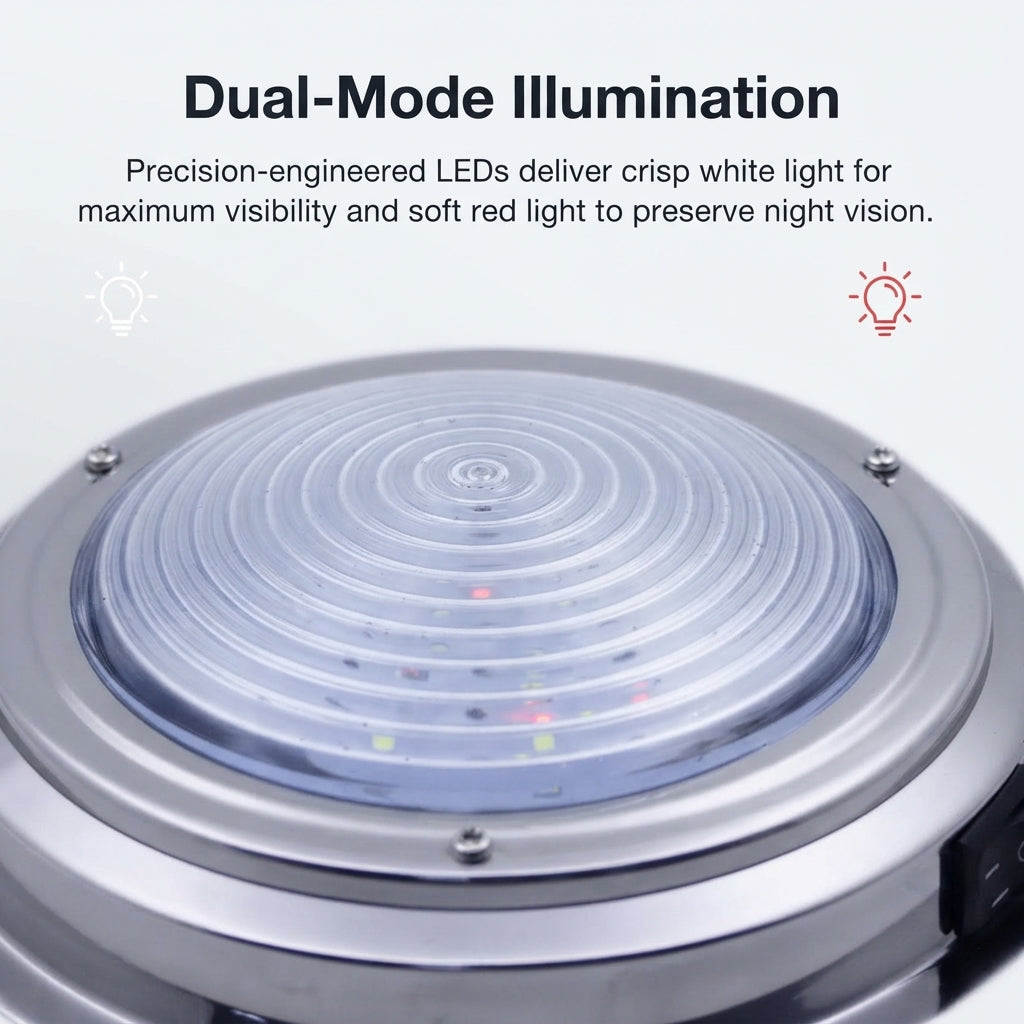 Airow Marine 3.2W Dual-Mode LED Cabin Light - 316 SS (171mm)