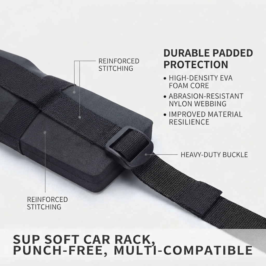 Airow Marine Universal Soft Roof Rack - Heavy-Duty Padded for Kayaks & SUPs