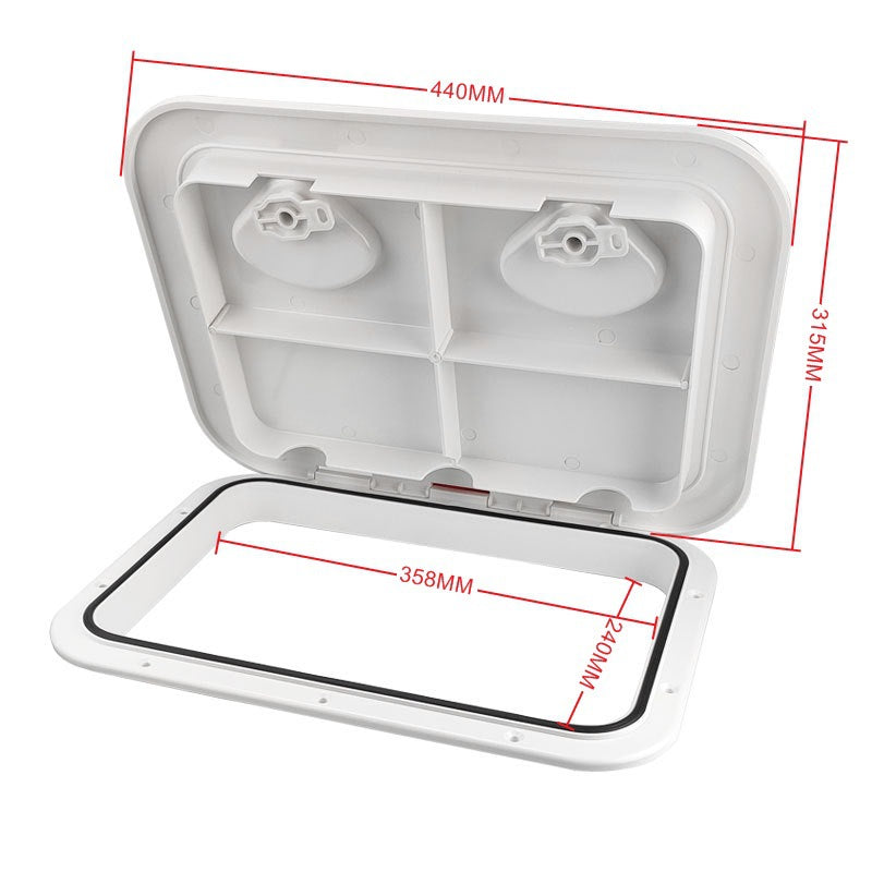 Airow Marine Deck Hatch Cover - High-Impact UV-Stabilized ABS