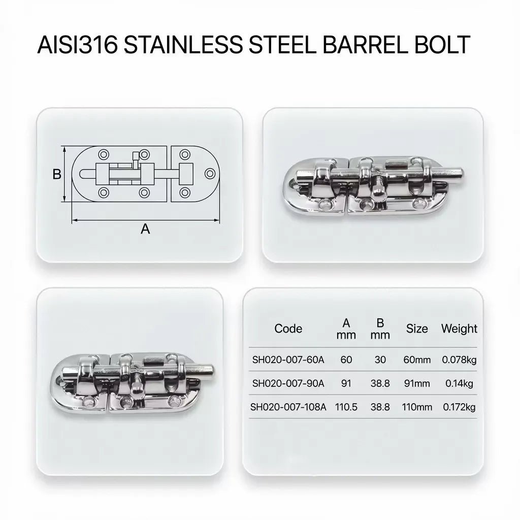 Detailed technical drawing and size chart for models SH020-007-60A, 90A, and 108A showing millimeter dimensions and weight.