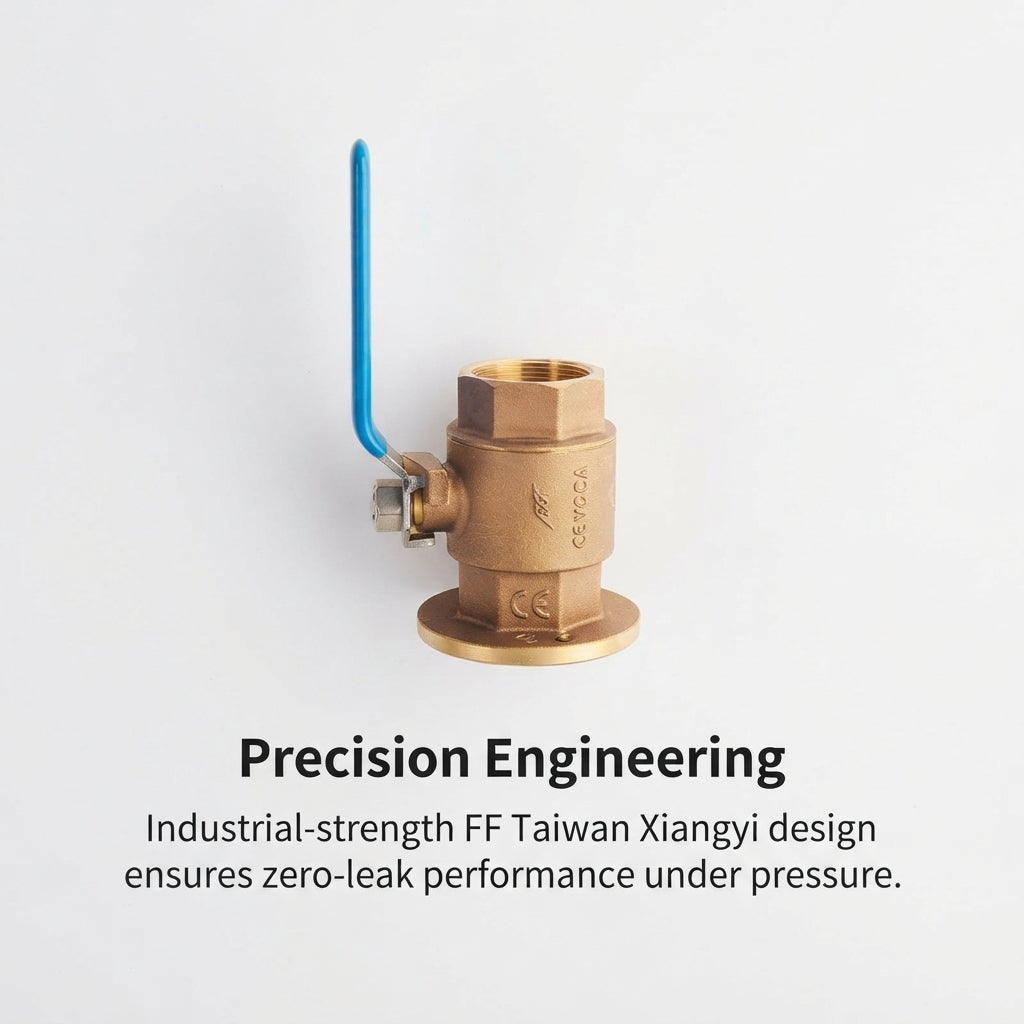 Marine Bronze Seacock Valve - High-Flow FF Interface