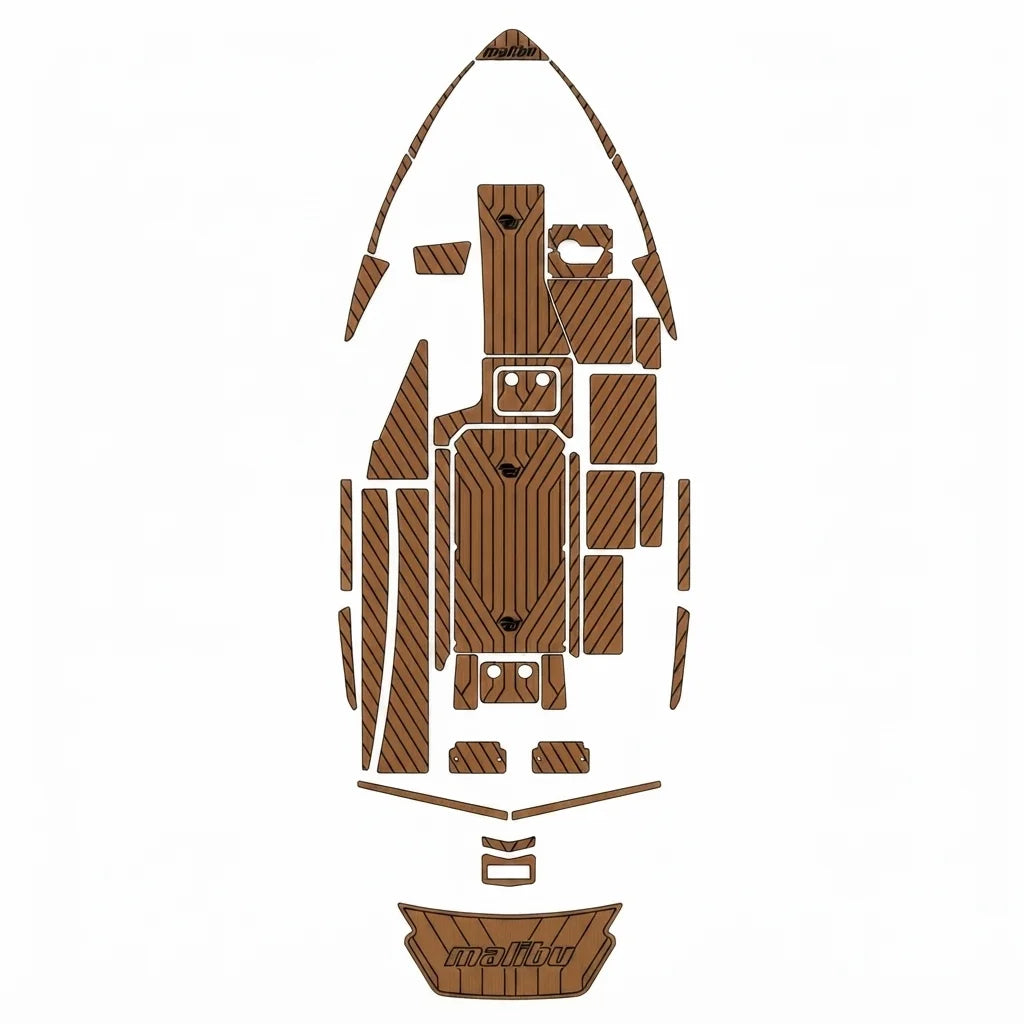 2019 Malibu 23 LSV Swim Platform & Cockpit Pad EVA Foam Teak Deck Floor Mat
