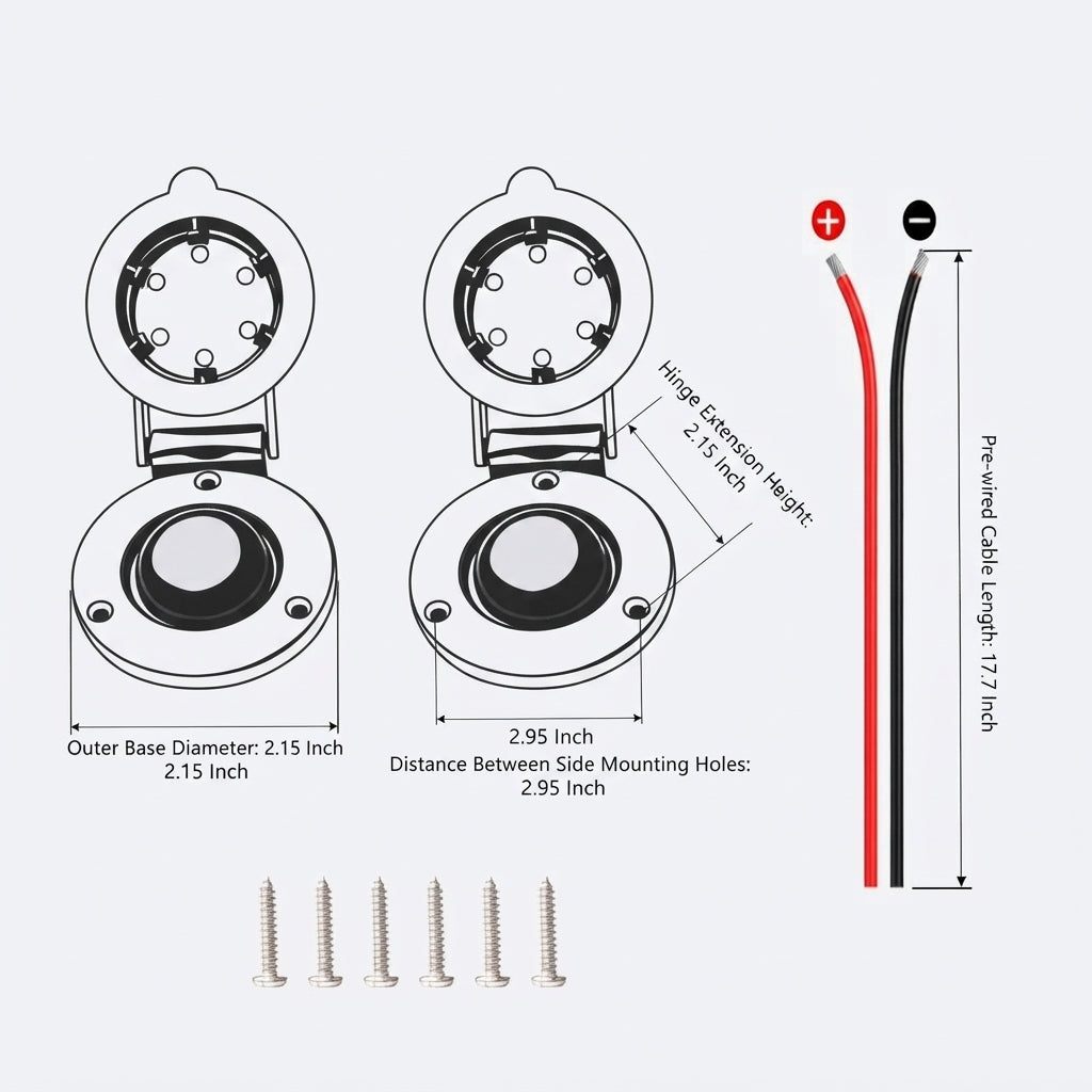 Marine Anchor Windlass Foot Switch Pair - 12V/24V Up/Down Control
