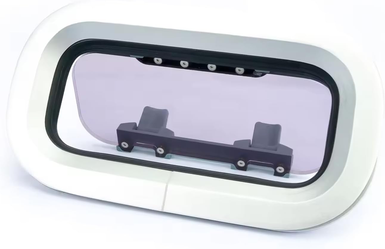 Aluminum Opening Deck Hatch & Boat Porthole Window, Acrylic Oval/Rectangular Portlight, Marine Skylight for Boats/Yachts/Ships/RV