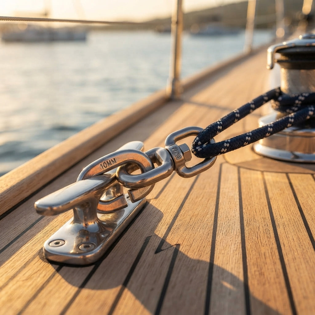 316 Stainless Steel Marine Swivel Ring - C-Link Quick Connect (8mm & 10mm)