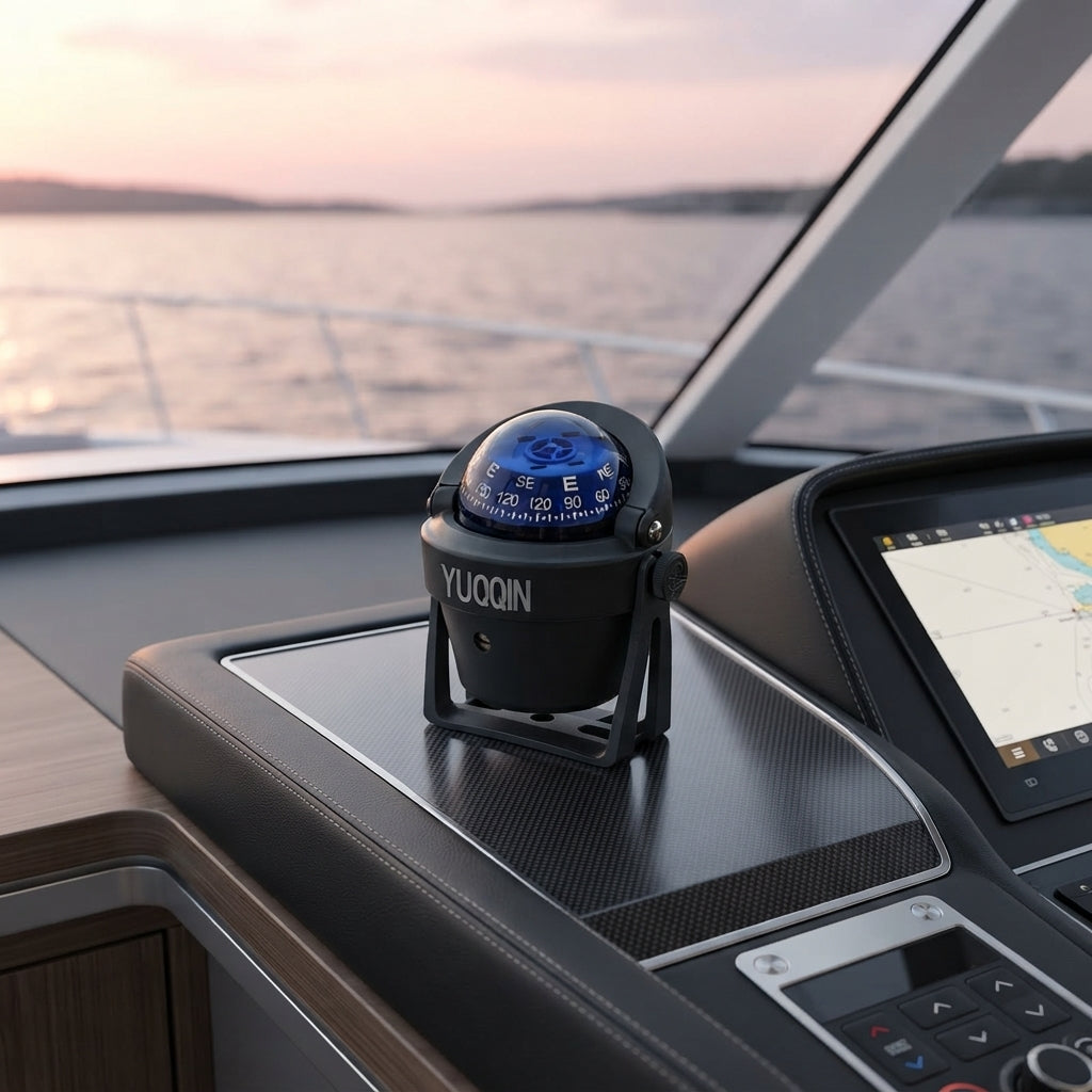 Marine Magnetic Compass - CCS Certified, UV-Stabilized Lens for Boats & Yachts