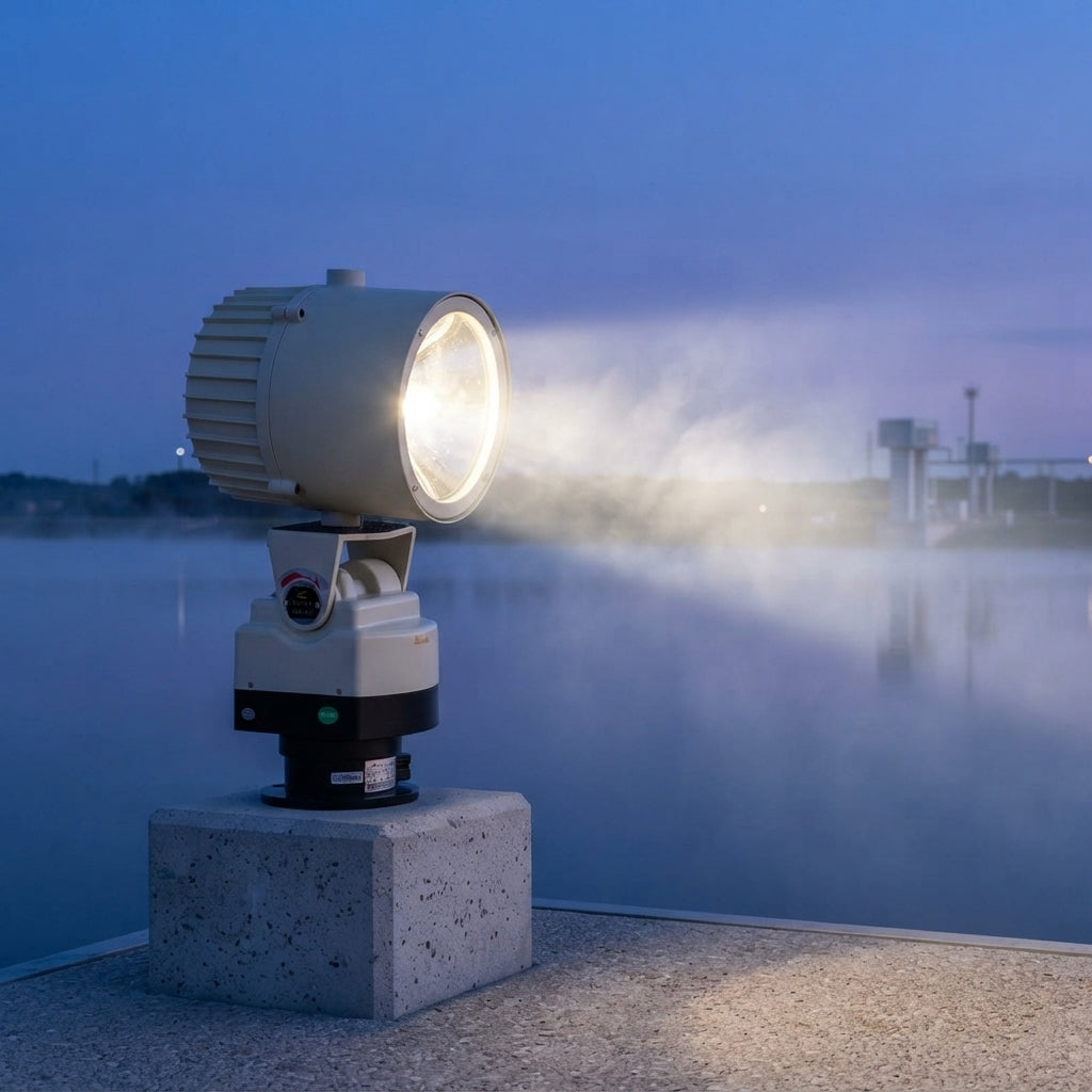 220V Marine Rotating Xenon Spotlight - IP65 Waterproof Long-Range Searchlight
