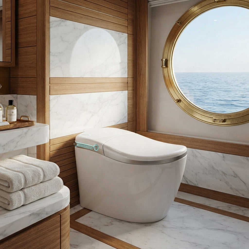 Yacht-Style Extra-Large Smart Toilet - UV Sterilization, Zero Pressure Limit, Auto Flush
