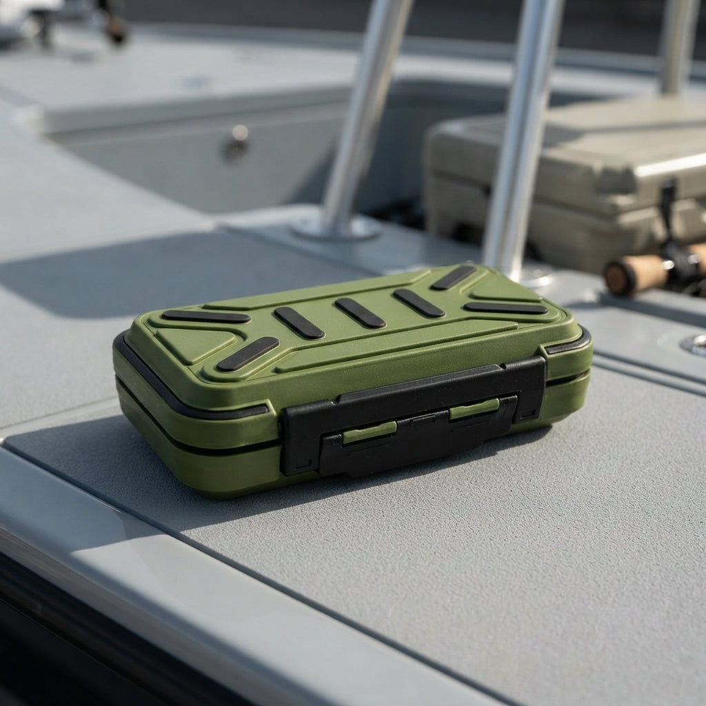 Waterproof Fishing Tackle Box - Impact-Resistant ABS, Dual-Latch Security