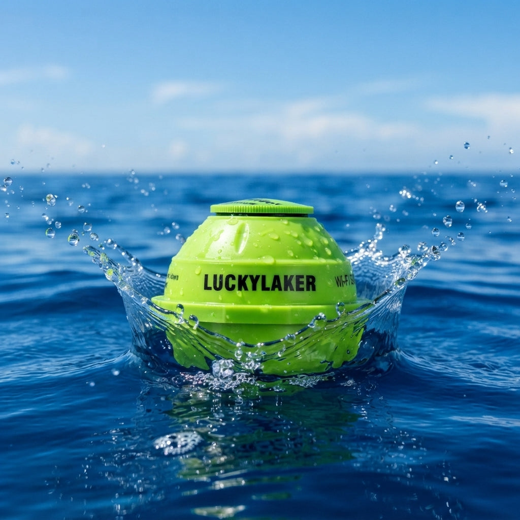 Wireless HD Sonar Fish Finder - 45M Depth & 90° Wide-Angle Detection