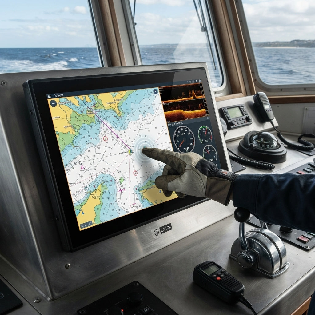 10.1-inch Embedded Marine Capacitive Touchscreen Display - IP65 Waterproof IPS