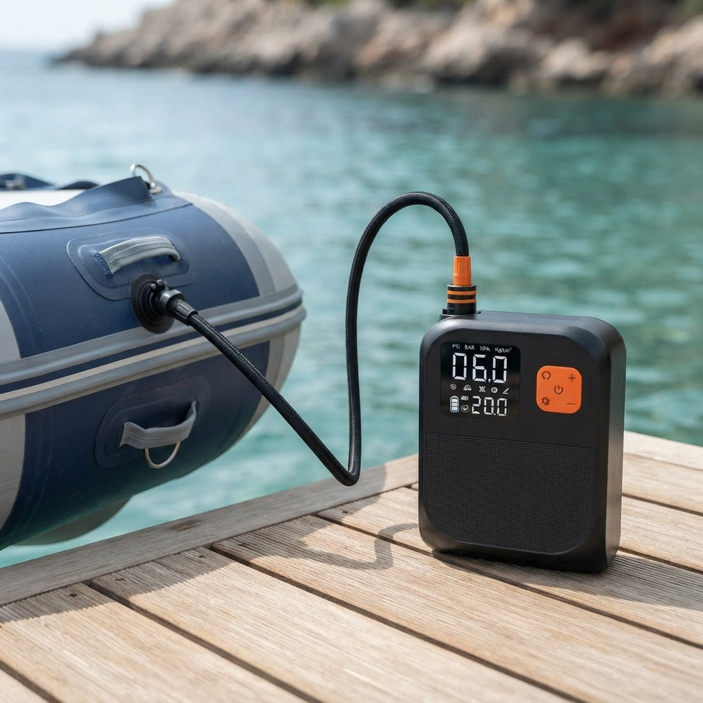 Airow Marine Hero Dual-Stage Electric Pump - High-Pressure Inflator for SUPs & Kayaks