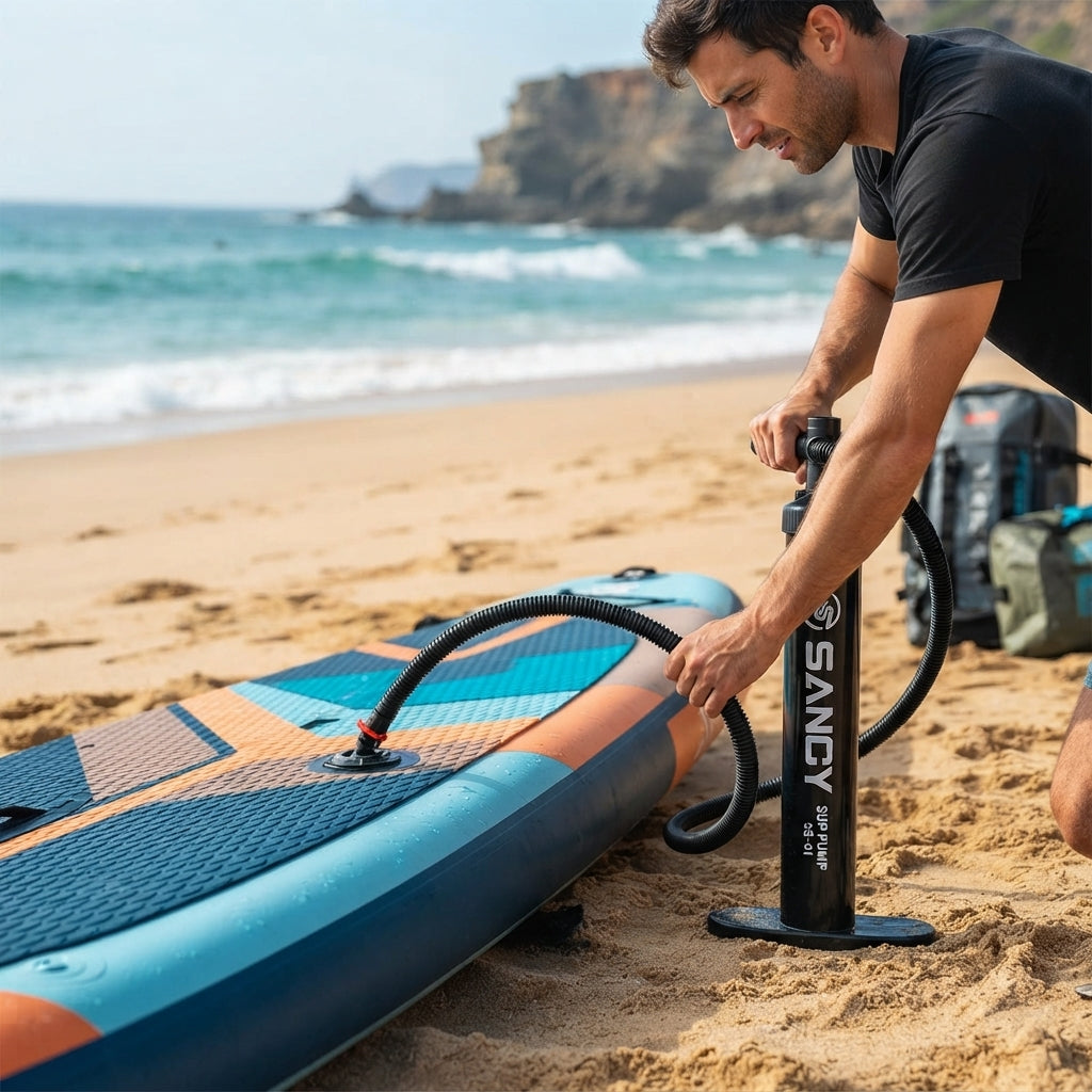 SUP Dual-Action High-Pressure Air Pump - Portable Marine Hand Pump
