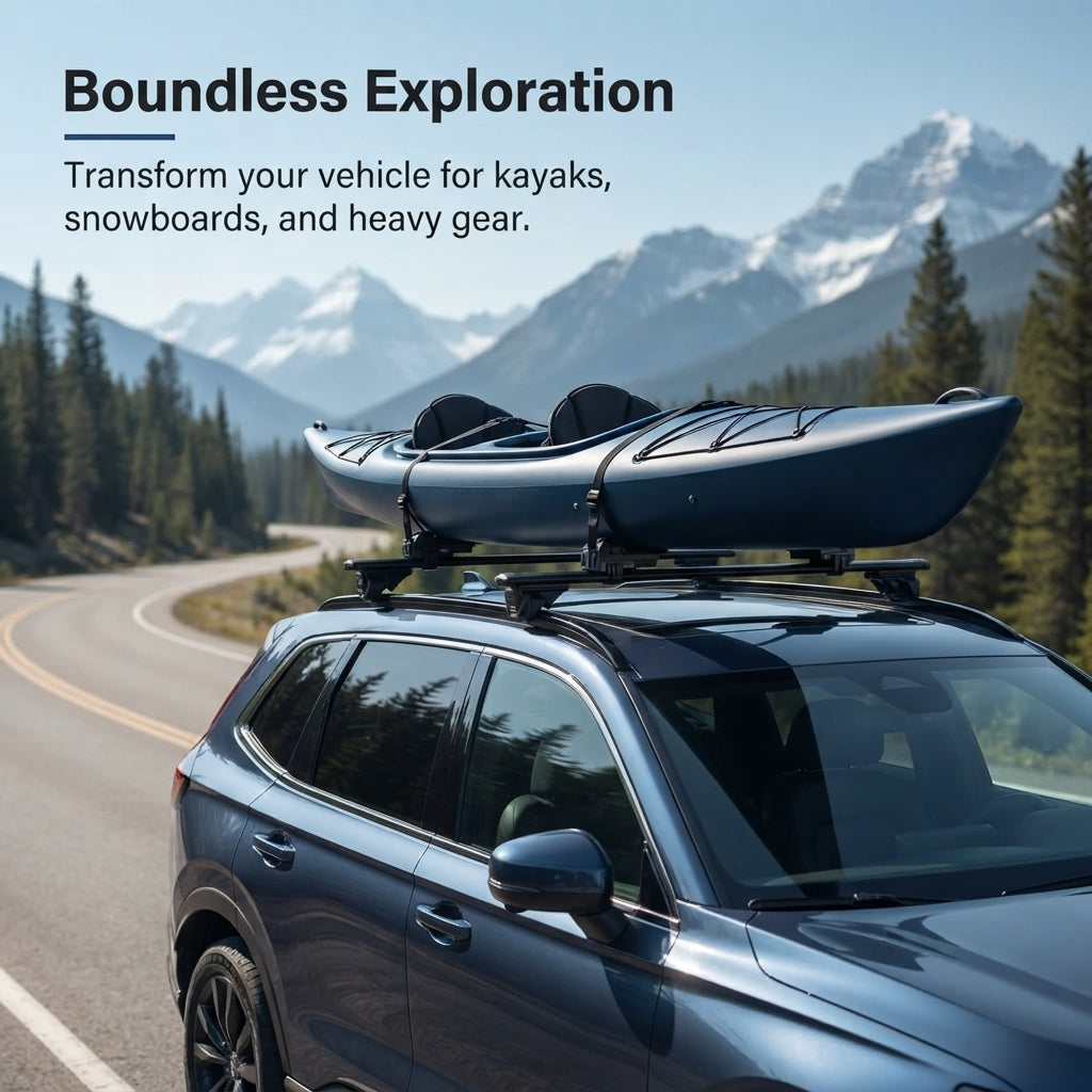 Universal SUV Roof Rack Crossbars - Aluminum Alloy, No-Drill Installation