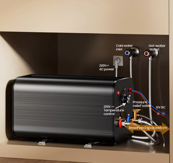 Marine Electric Water Heater - Dual Voltage (12V/220V) - 10-30L Capacity
