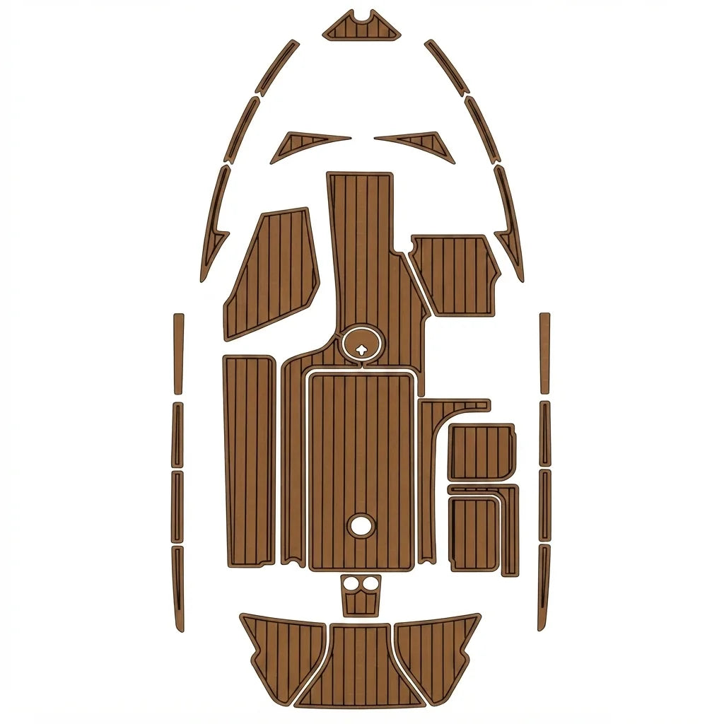 Premium EVA Foam Teak Decking Kit for 2015-2017 Malibu 23 LSV | Swim Platform & Cockpit Flooring Mat
