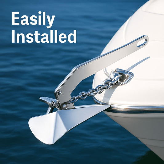 Delta Anchor, Stainless Steel Boat Anchor with Mirror Polish, Corrosion Resistant for Yacht/Sailboat/Fishing Boat