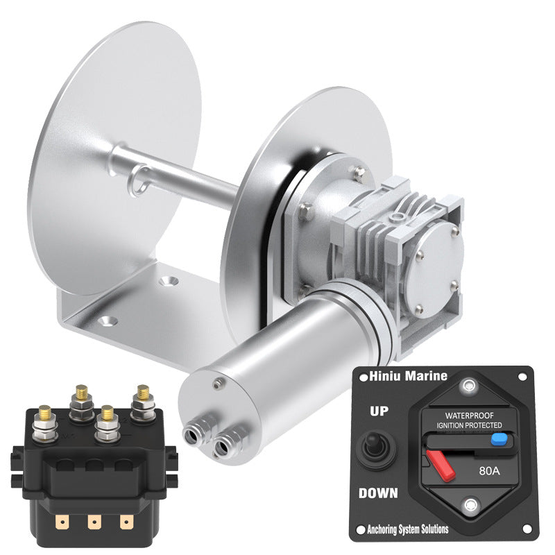 316L Stainless Steel Horizontal Boat Windlass - 12V IP68 (600W/1000W)