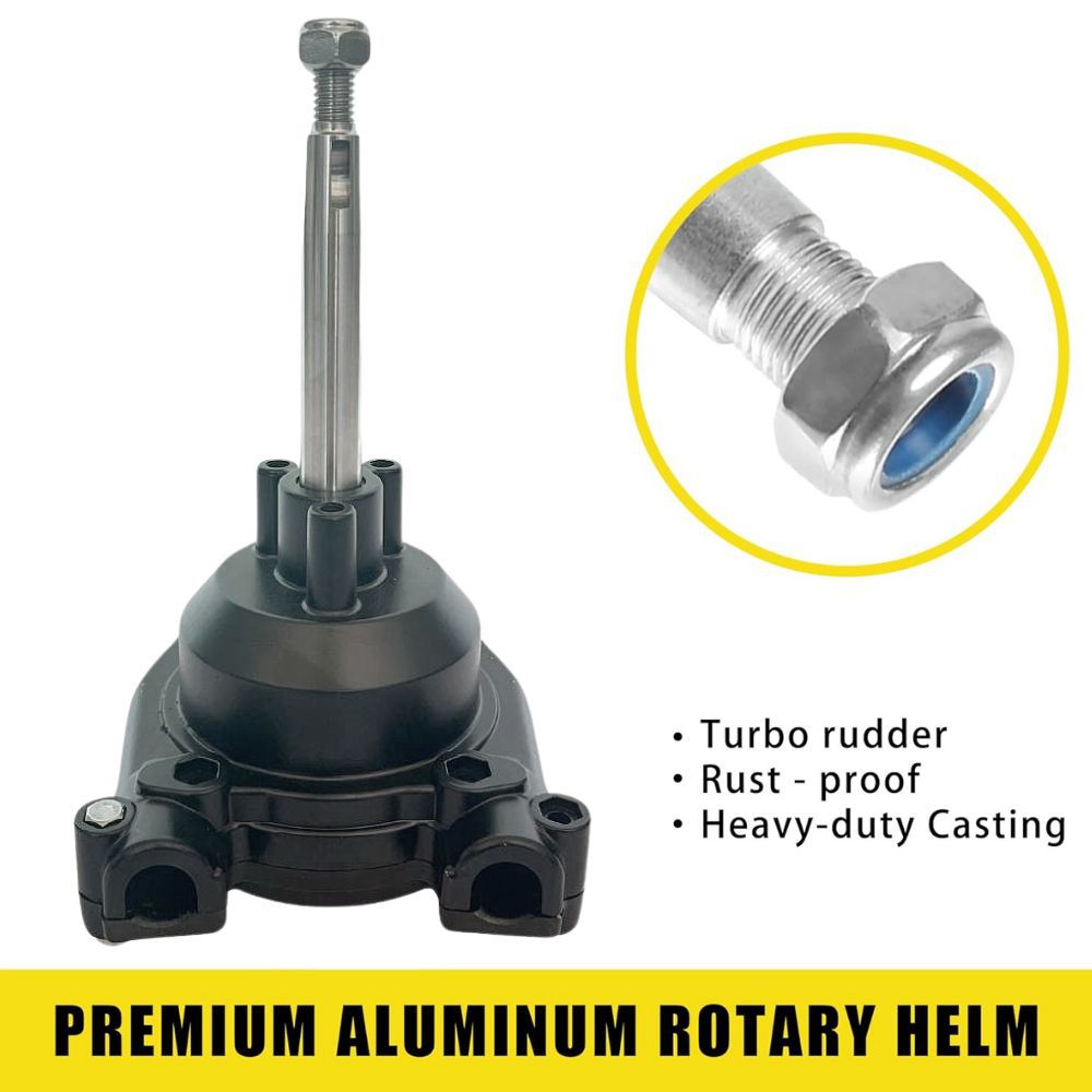 Universal Mechanical Marine Rotary Steering Kit - Corrosion-Resistant Helm & Cable