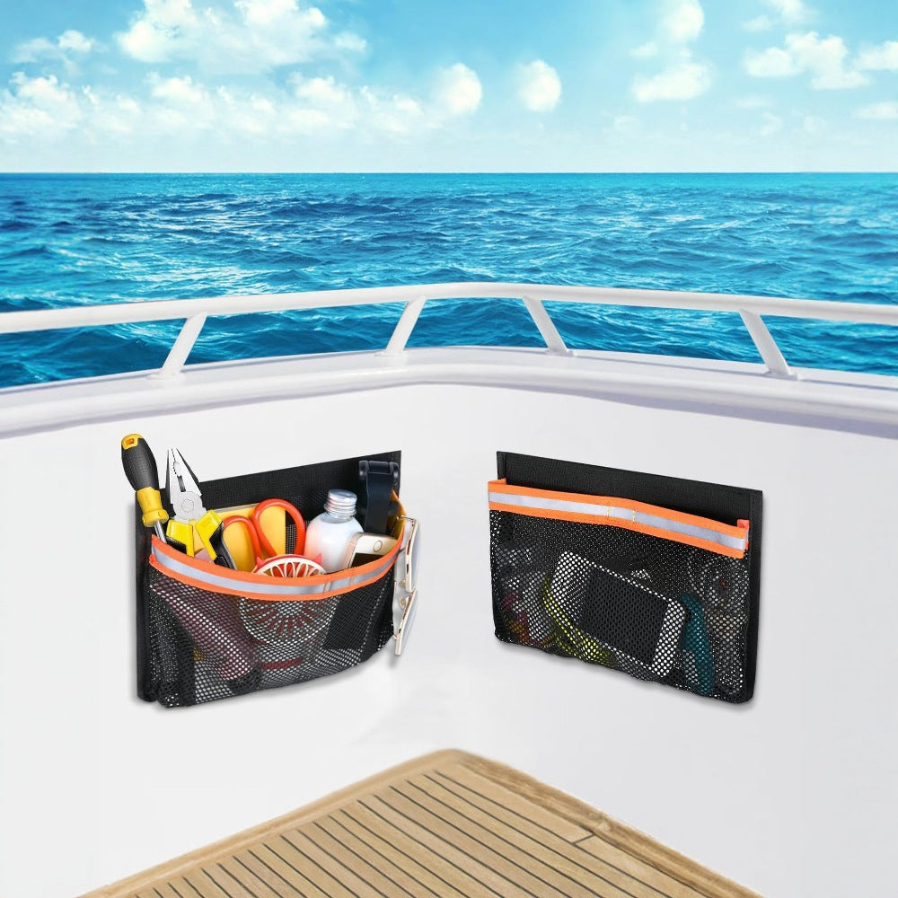 Airow Marine Reflective Mesh Storage Pouch - UV-Resistant (Set of 2)