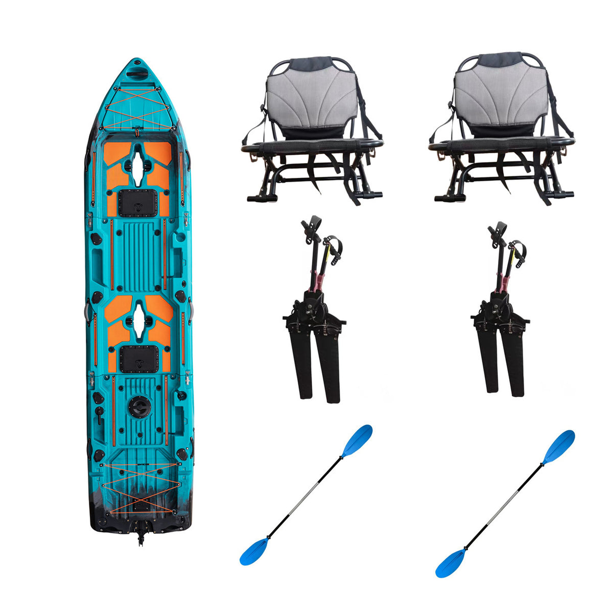 AirowMarine 2.8m Rotomolded Fishing Kayak – Precision Pedal Drive & Ergonomic Seat – alternate view 5