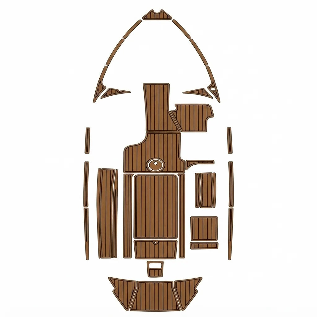 Premium EVA Foam Faux Teak Decking Kit for 2016-2018 Malibu 25 LSV Swim Platform & Cockpit