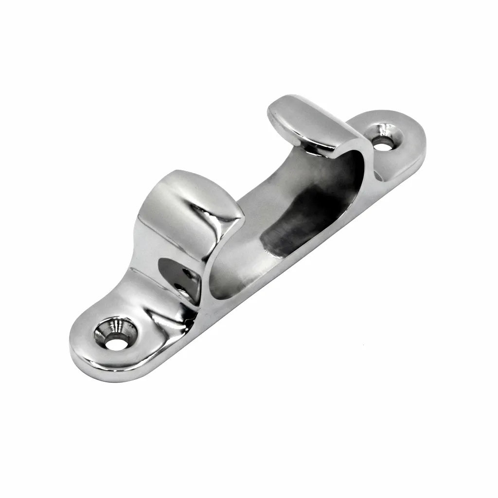 Airow Marine Heavy Duty Boat Bow Chock Cleat in 316 Stainless Steel with High Mirror Polish on a pure white background.