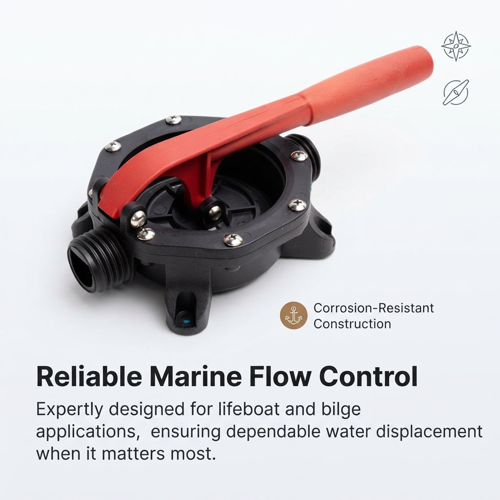 Manual Marine Bilge Pump - High-Capacity Saltwater Resistant Diaphragm