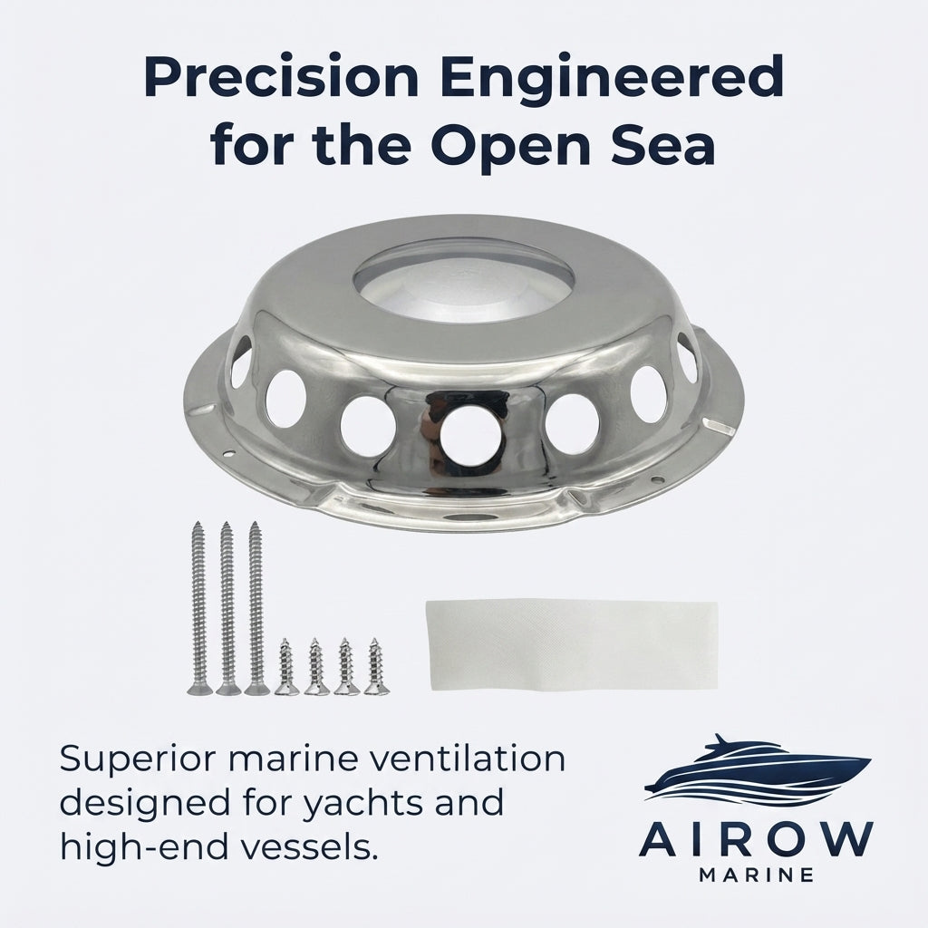 Marine Deck Vent – 316 Stainless Steel High-Flow 227mm – marine application view