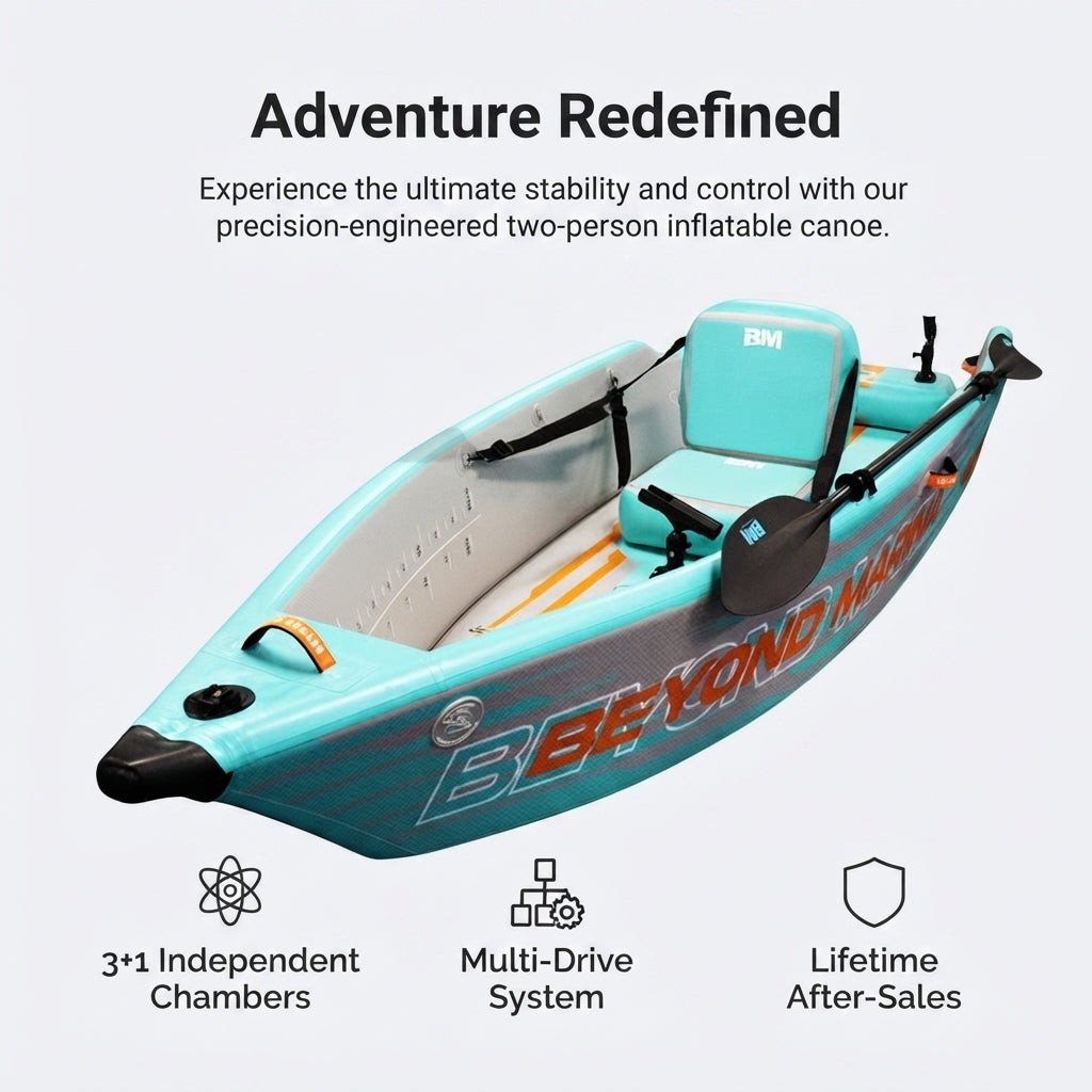 Beyond Marina 2-Person Inflatable Kayak – High-Pressure PVC & Fishing Ready – marine application view