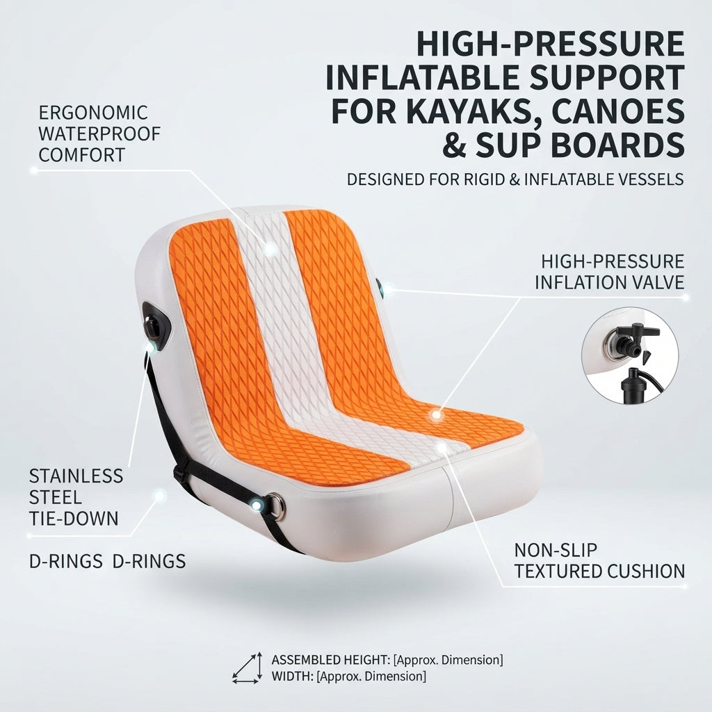 Inflatable Kayak & Canoe Seat – 48 × 45 cm