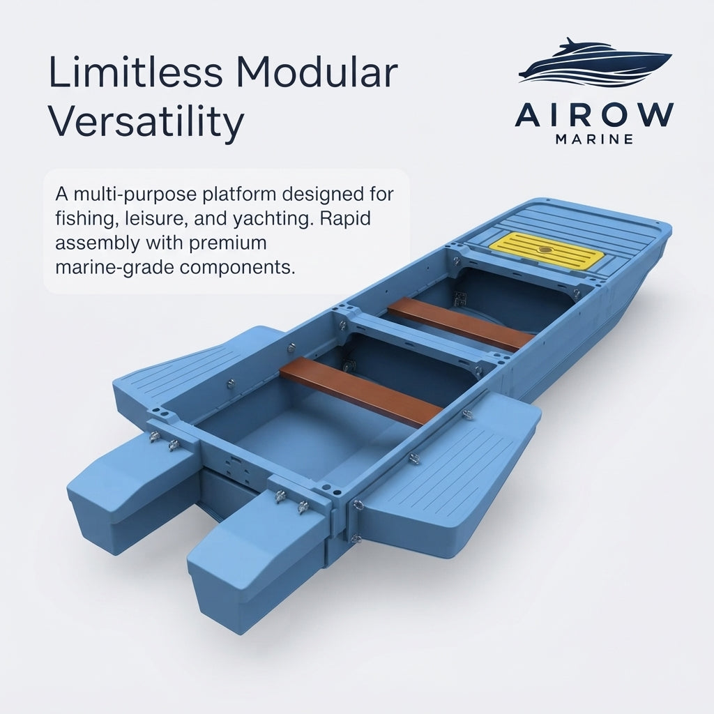 Airow Marine Modular Fishing Boat - Rotomolded HDPE Hull (3.78m)