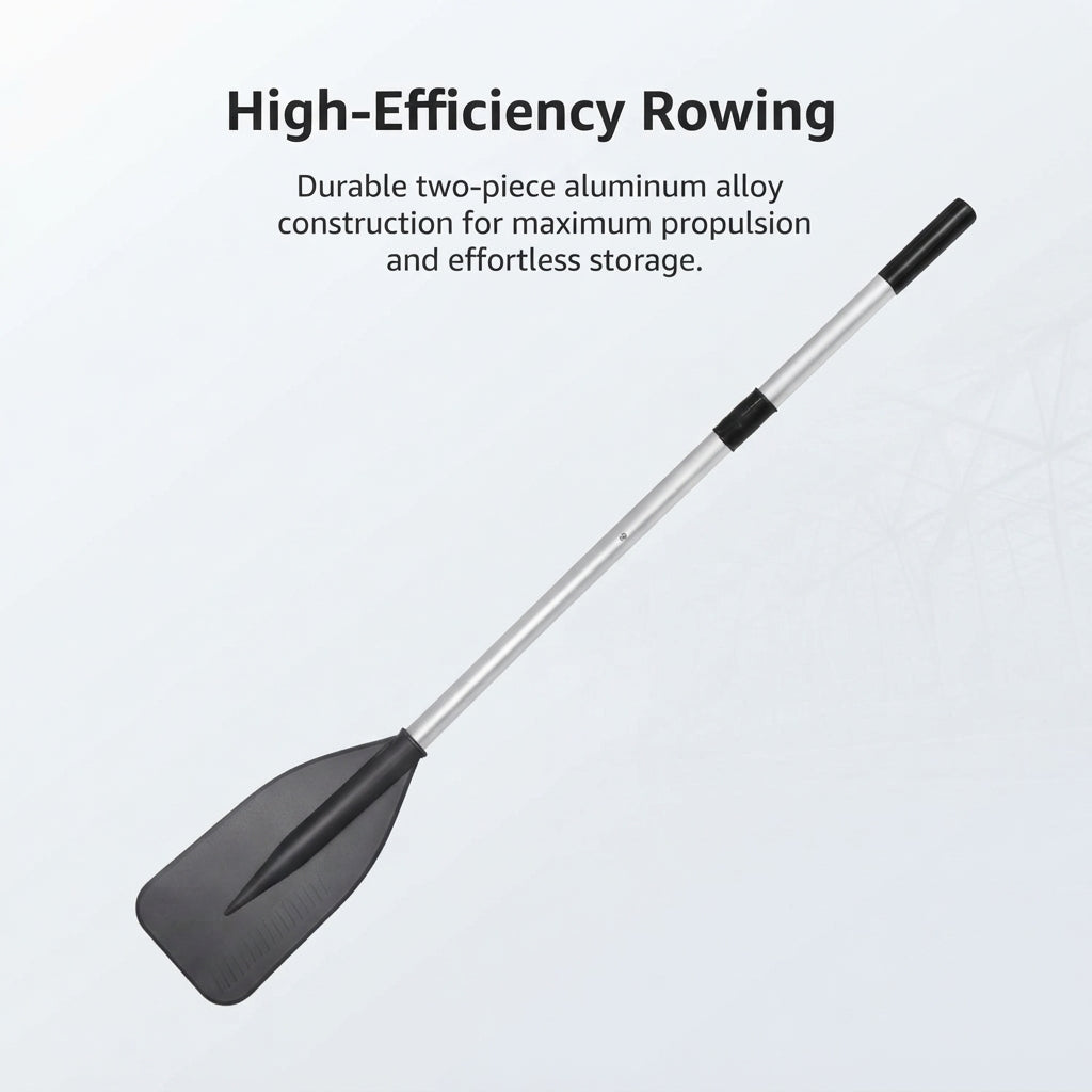 Two-Piece Telescoping Boat Paddle - Aircraft-Grade Aluminum & High-Impact Nylon