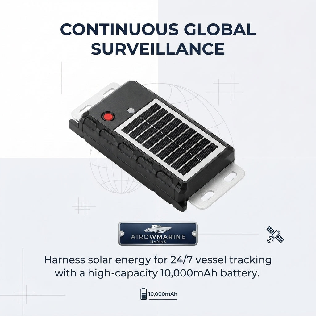 AirowMarine Solar GPS+BeiDou Tracker - Marine-Grade IP67 (10000mAh)