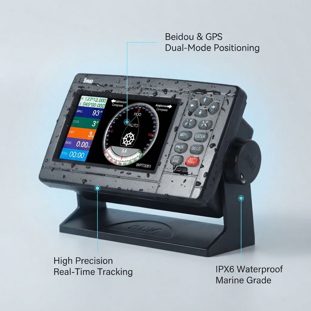 AirowMarine 5-Inch Dual-Mode GPS/Beidou Marine Chart Plotter - IPX6 Waterproof Navigation System
