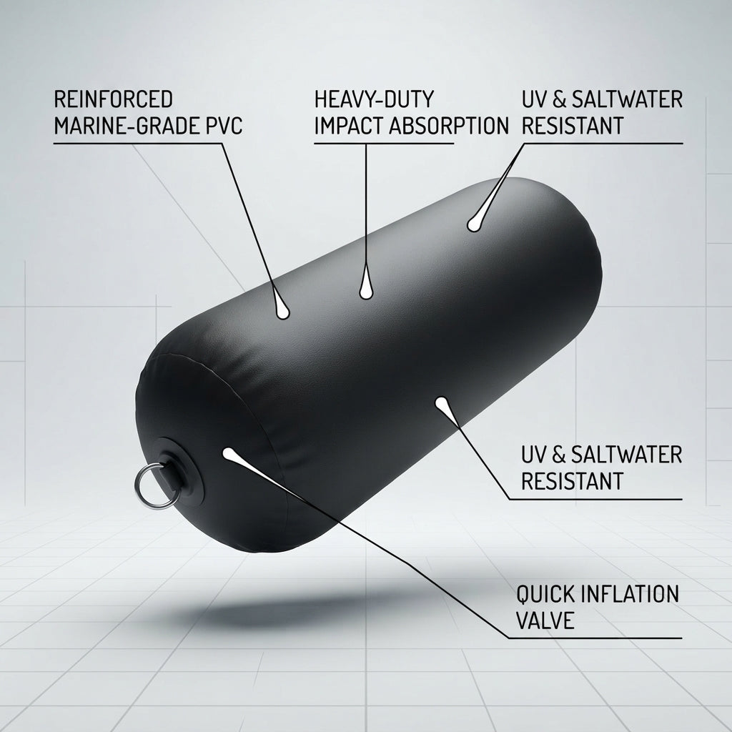 Inflatable Yacht Fender – Heavy-Duty PVC, UV-Resistant