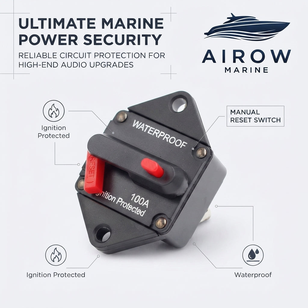 100A Marine Circuit Breaker - Waterproof Ignition Protected Reset Fuse