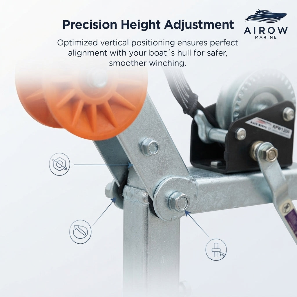 Boat Trailer Winch Mount – 1200lb Marine-Grade Galvanized Steel – marine application view
