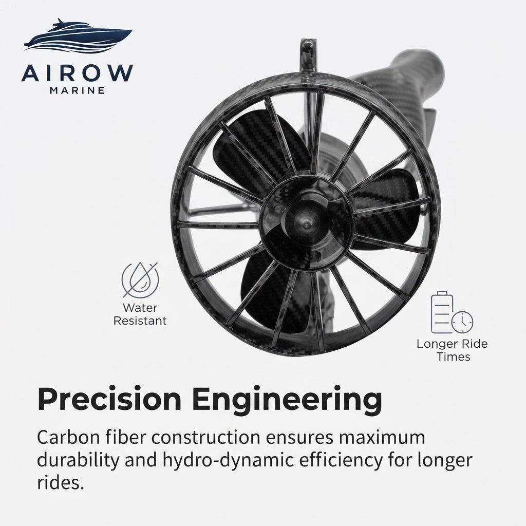 AIROW MARINE HERO Electric SUP & Kayak Propeller - 48V High-Torque Carbon Fiber Motor
